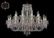 Люстра подвесная хрустальная 11.24.16+8.300.Gd.V7010 Bohemia Art Classic прозрачная на 24 лампы, основание золотое в стиле классический Люстра подвесная хрустальная 11.24.16+8.300.Gd.V7010 Bohemia Art Classic прозрачная на 24 лампы, основание золотое в стиле классический